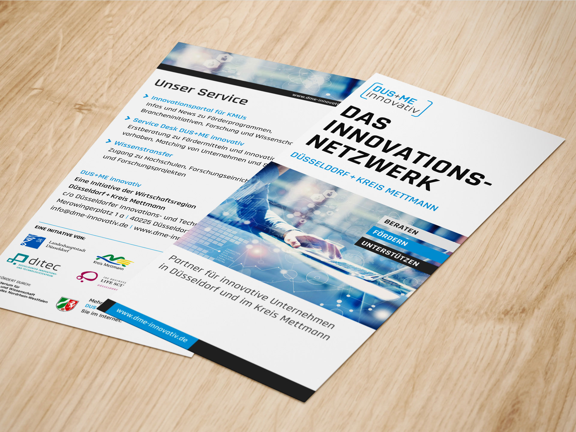 DUS+ME innovativ: Flyer