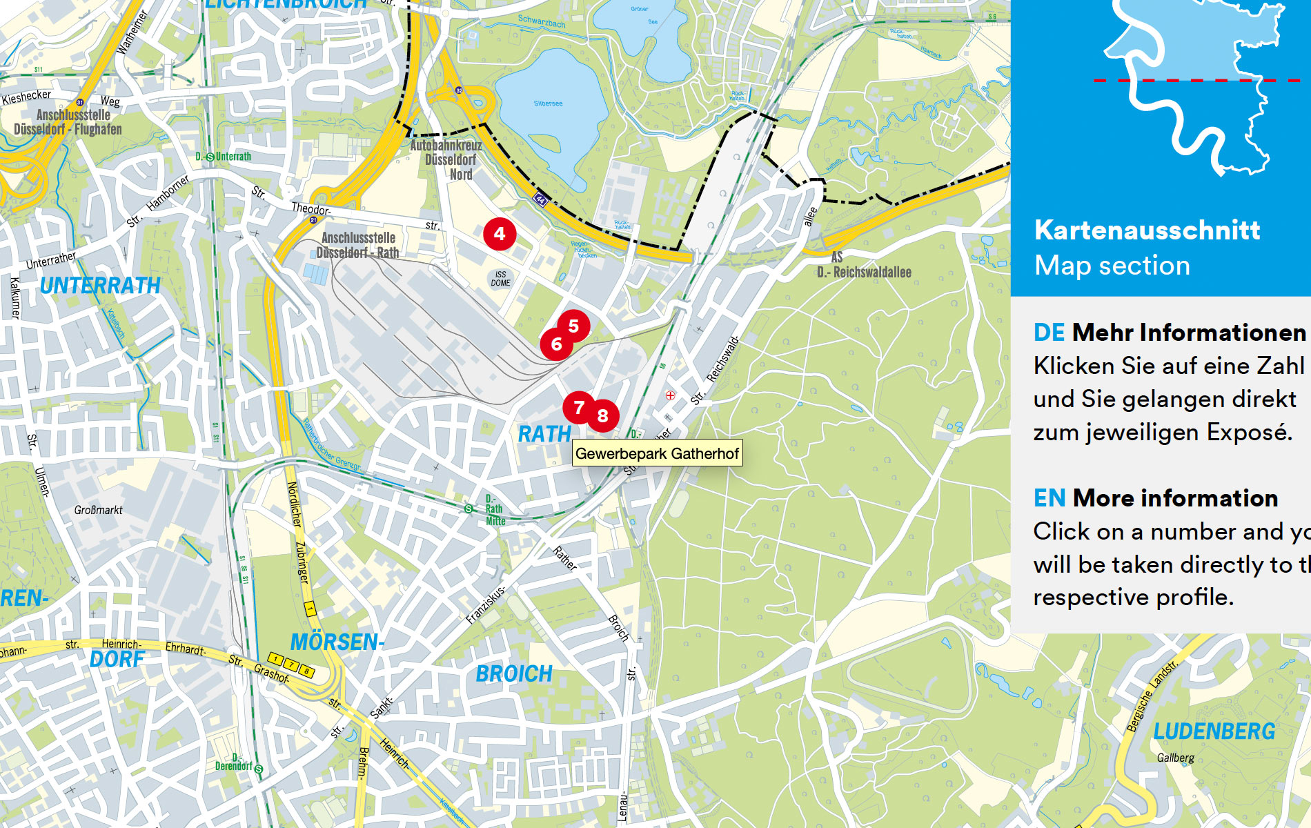 business parks: Detailansicht Tooltip