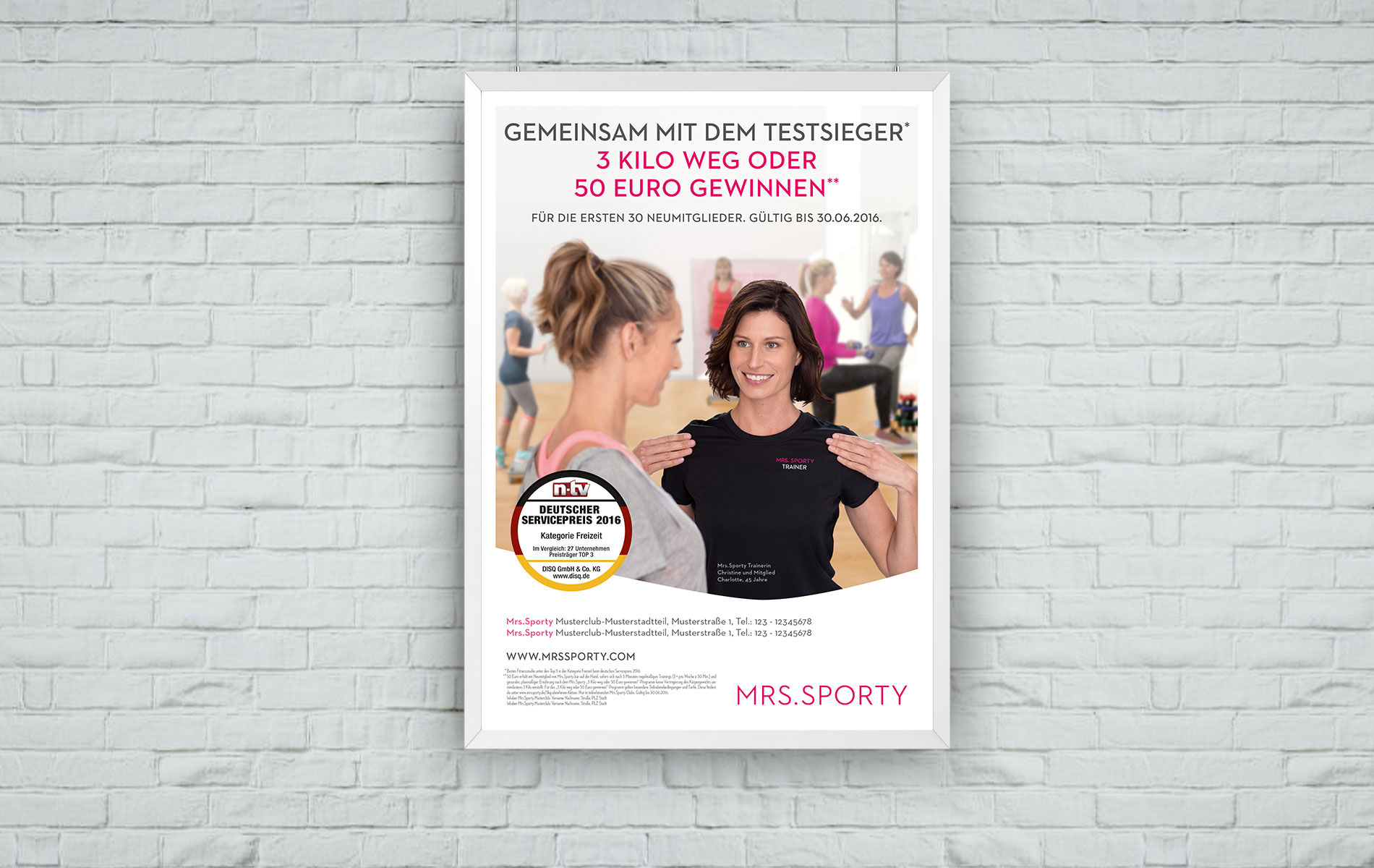 Mrs.Sporty Basiskampagne: Plakat