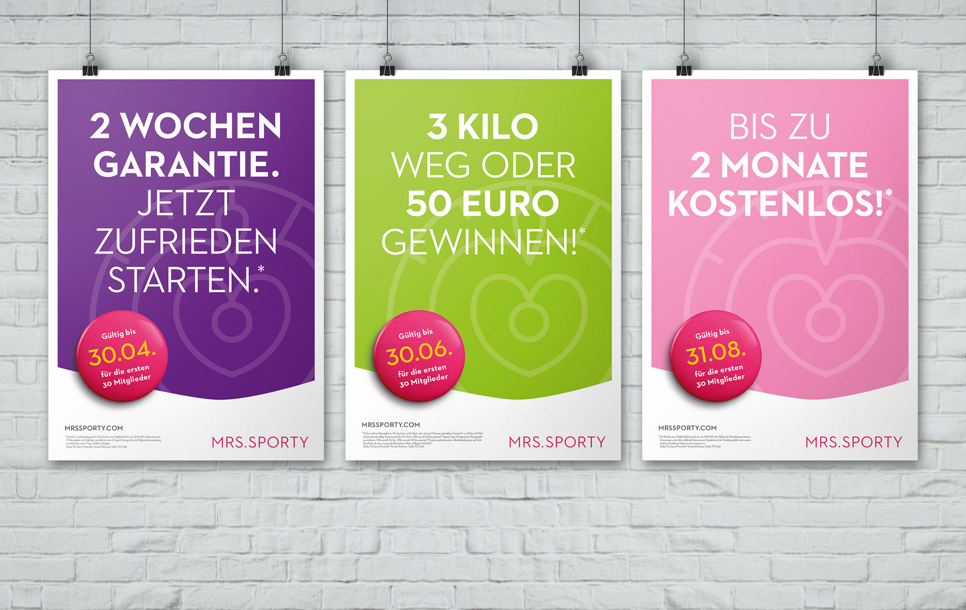 Mrs.Sporty Verkaufskampagne: Plakatreihe