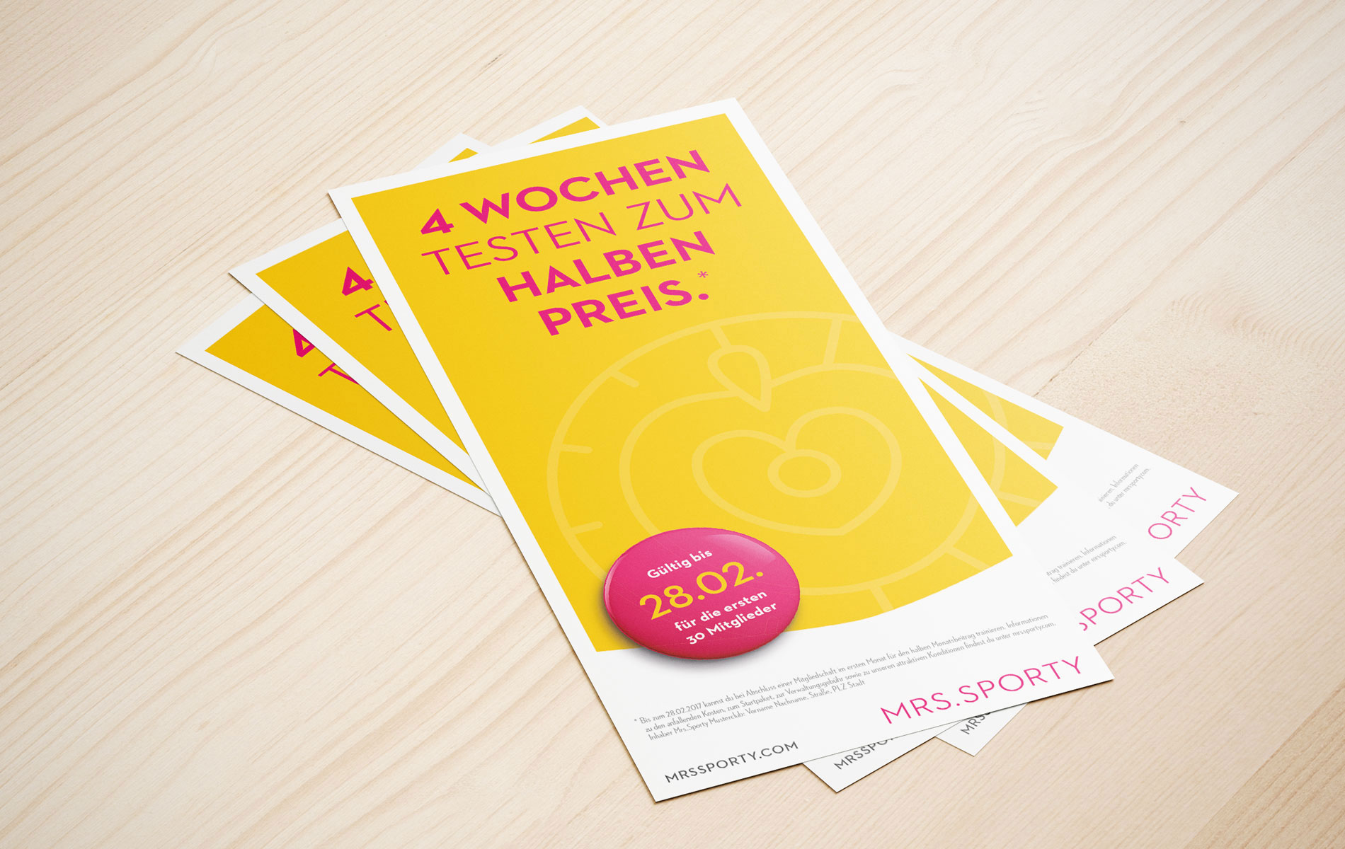 Mrs.Sporty Verkaufskampagne: Flyer