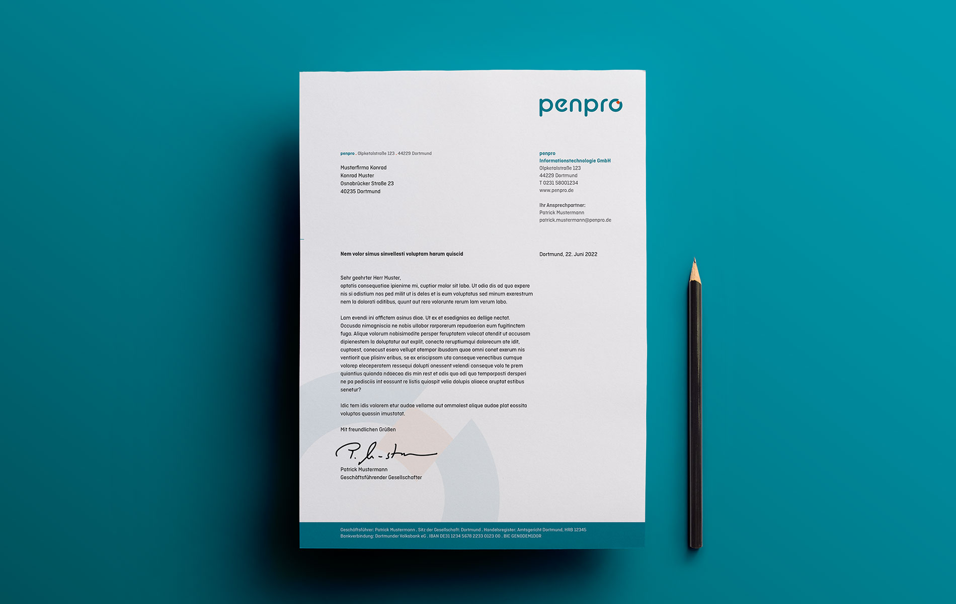 penpro: Geschäftsbogen